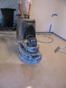 This is our HTC 500 floor grinder on a Naples Florida job.