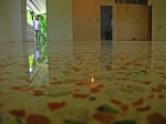 Check out that terrazzo floor shine.