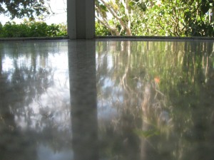 Shinny terrazzo floor
