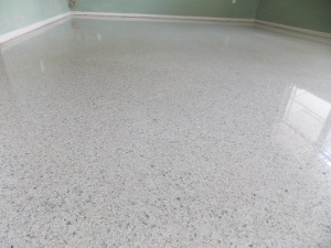 Terrazzo floor after polishing
