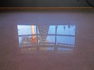Here's another view of the reflection on the floor.